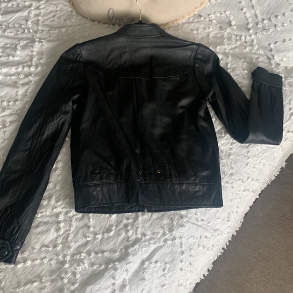 Mike & Chris Ruffle Front Leather Jacket! - Picture 4 of 5